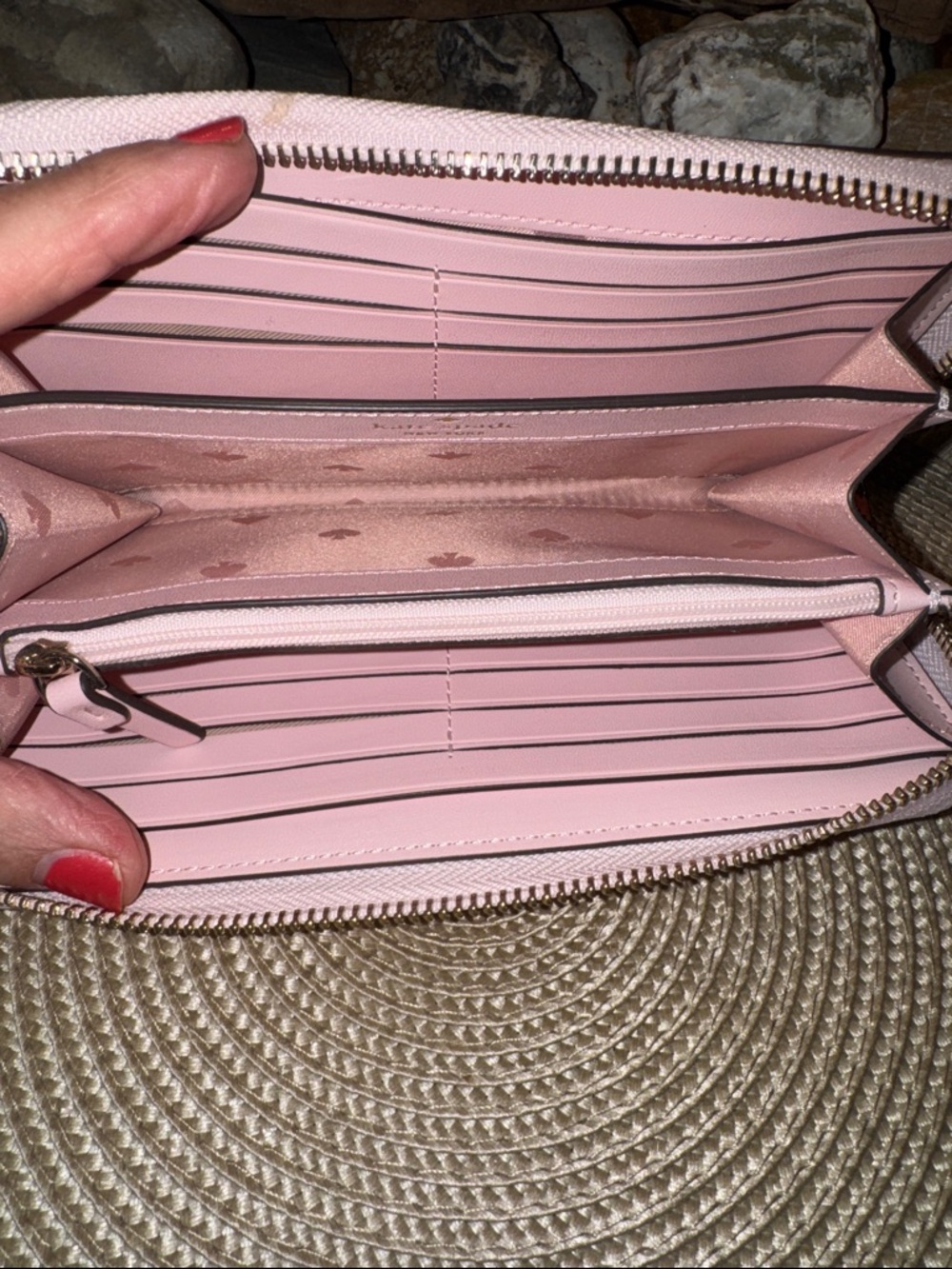 kate spade Pink Floral Zip Around Continental Wallet - Picture 7 of 11